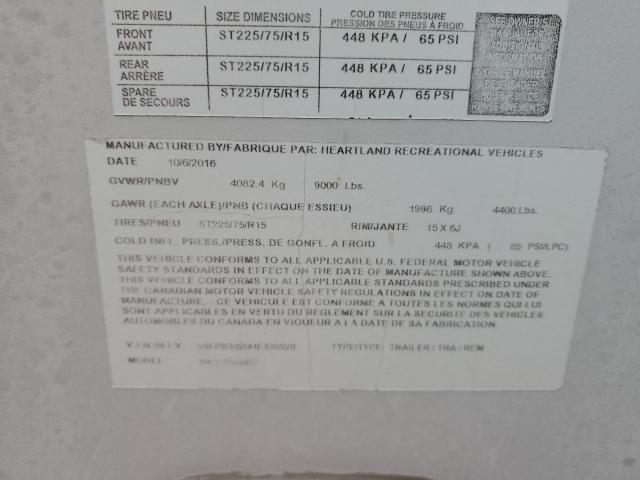 5SFPB3320HE336928 - 2017 HEARTLAND PROWLER Gri fotoğraf 10