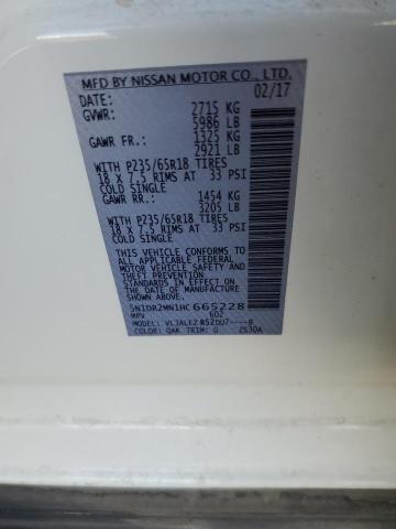 5N1DR2MN1HC665228 - 2017 NISSAN PATHFINDER S 白色 照片 13