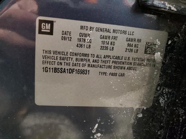 1G11B5SA1DF169831 - 2013 CHEVROLET MALIBU LS أزرق صورة 13