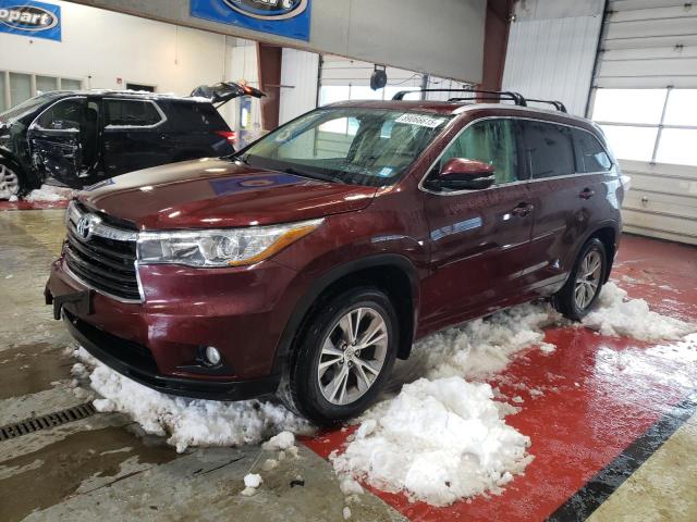 5TDJKRFH5FS101394 - 2015 TOYOTA HIGHLANDER XLE BURGUNDY photo 1