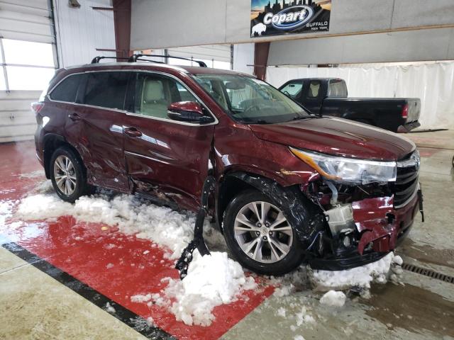 5TDJKRFH5FS101394 - 2015 TOYOTA HIGHLANDER XLE BURGUNDY photo 4
