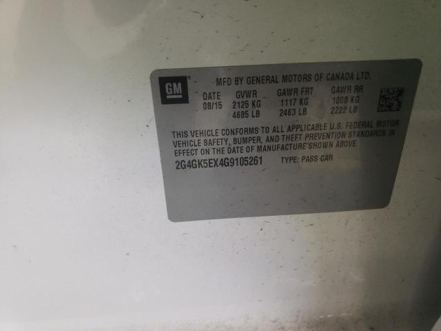 2G4GK5EX4G9105261 - 2016 BUICK REGAL 白色 照片 12