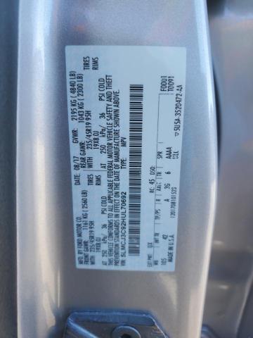 5LMCJ3C92HUL70692 - 2017 LINCOLN MKC RESERVE ვერცხლისფერი ფოტო 13