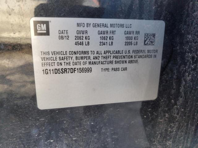 1G11D5SR7DF156999 - 2013 CHEVROLET MALIBU 1LT BLACK photo 13