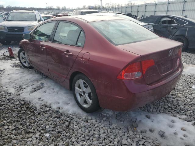 1HGFA16846L068188 - 2006 HONDA CIVIC EX MAROON photo 2