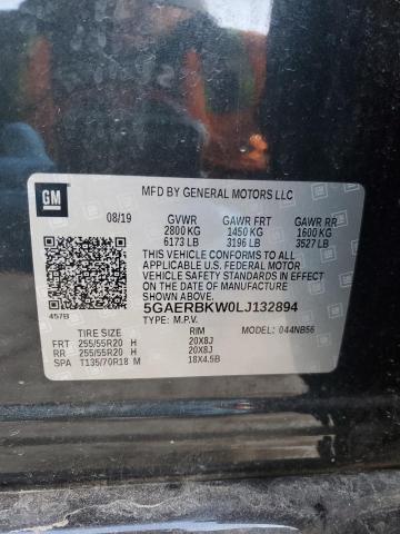 5GAERBKW0LJ132894 - 2020 BUICK ENCLAVE ESSENCE გრაფიტი ფოტო 14