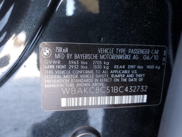 WBAKC8C51BC432732 - 2011 BMW 750 LXI BLACK photo 12