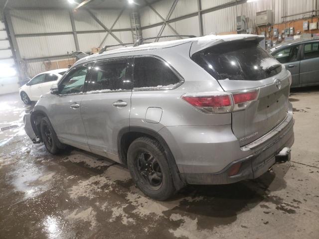5TDJKRFH5GS315545 - 2016 TOYOTA HIGHLANDER XLE SILVER photo 2