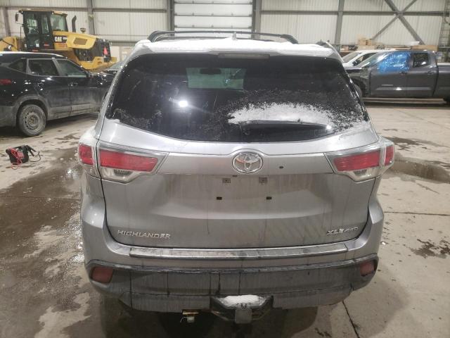 5TDJKRFH5GS315545 - 2016 TOYOTA HIGHLANDER XLE SILVER photo 6