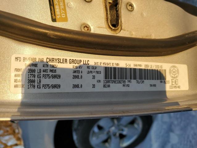 1C6RR7GM0ES382709 - 2014 RAM 1500 SLT SILVER photo 12