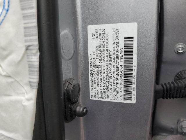 5FNYF8H53MB040564 - 2021 HONDA PASSPORT EXL Gümüş fotoğraf 13