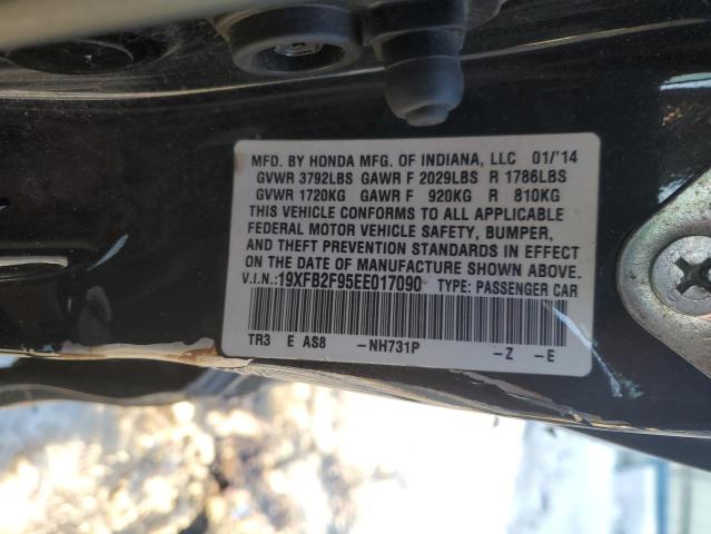 19XFB2F95EE017090 - 2014 HONDA CIVIC EXL BLACK photo 12