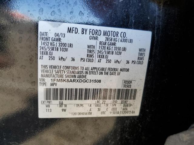 1FM5K8ARXDGC31508 - 2013 FORD EXPLORER POLICE INTERCEPTOR BLUE photo 13