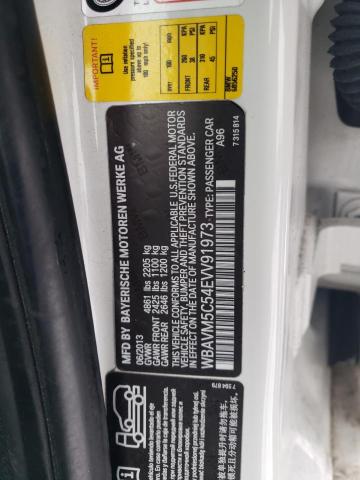 WBAVM5C54EVV91973 - 2014 BMW X1 XDRIVE35I WHITE photo 13