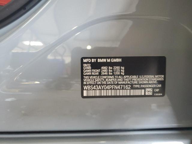 WBS43AY04PFN47162 - 2023 BMW M3 COMPETITION BLUE photo 12