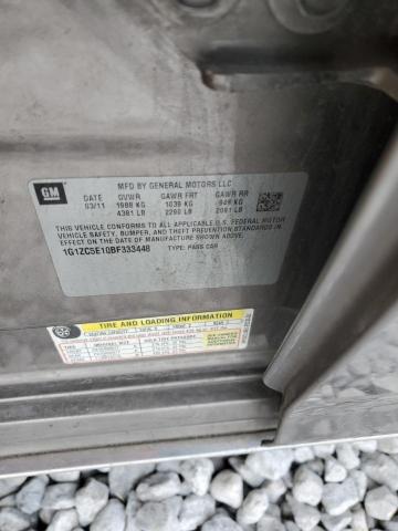 1G1ZC5E10BF333448 - 2011 CHEVROLET MALIBU 1LT ნაცრისფერი ფოტო 12