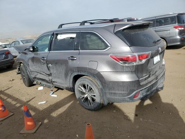 5TDJKRFH5GS342468 - 2016 TOYOTA HIGHLANDER XLE CHARCOAL photo 2