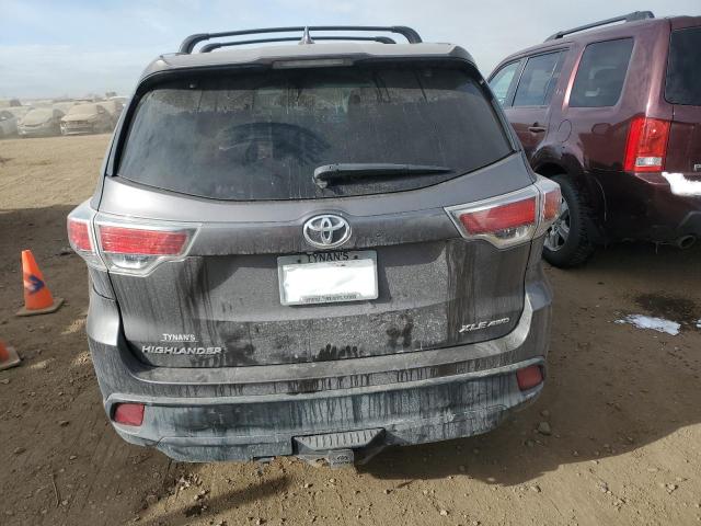 5TDJKRFH5GS342468 - 2016 TOYOTA HIGHLANDER XLE CHARCOAL photo 6
