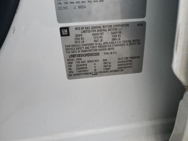 LRBFXBSA3HD063300 - 2017 BUICK ENVISION ESSENCE Ağ foto 12