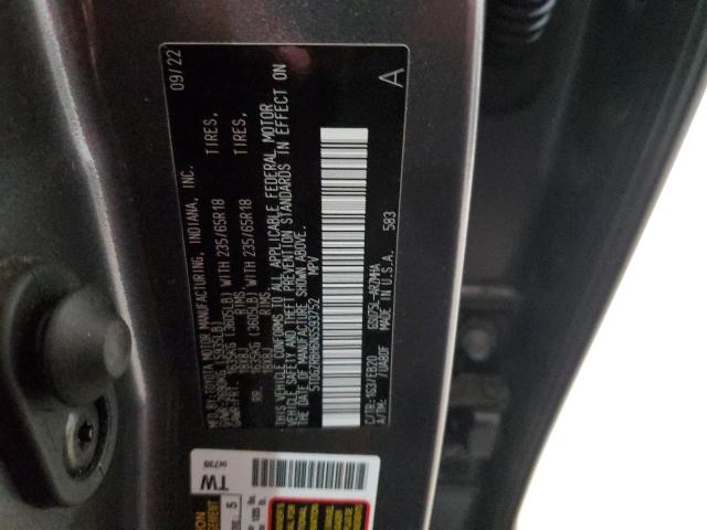5TDGZRBH6NS593752 - 2022 TOYOTA HIGHLANDER XLE GRAY photo 13