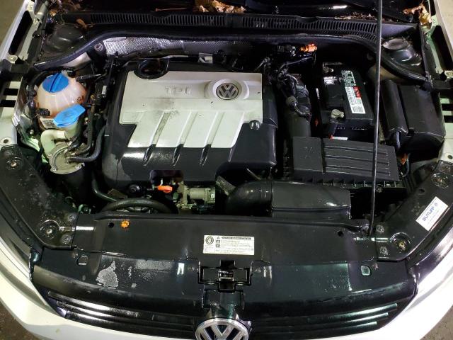 3VWLL7AJ4CM070863 - 2012 VOLKSWAGEN JETTA TDI Արծաթագույն լուսանկար 11