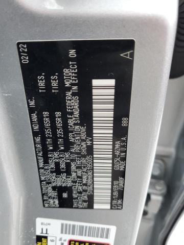 5TDGZRBH6NS195005 - 2022 TOYOTA HIGHLANDER XLE 银色 照片 13
