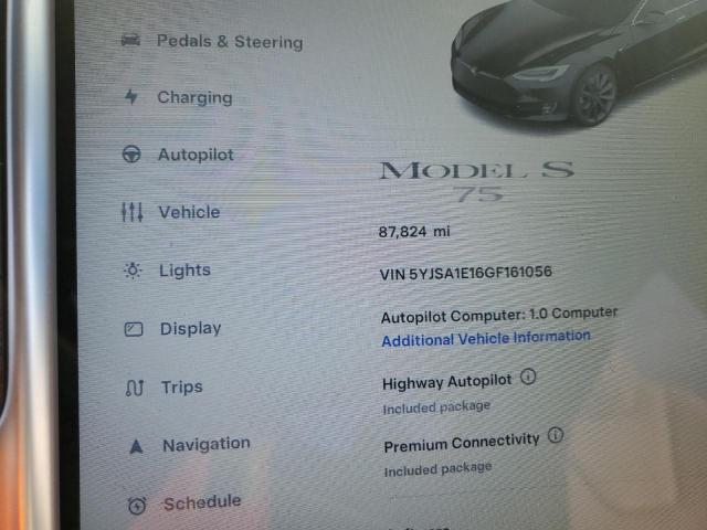 5YJSA1E16GF161056 - 2016 TESLA MODEL S Qara foto 9