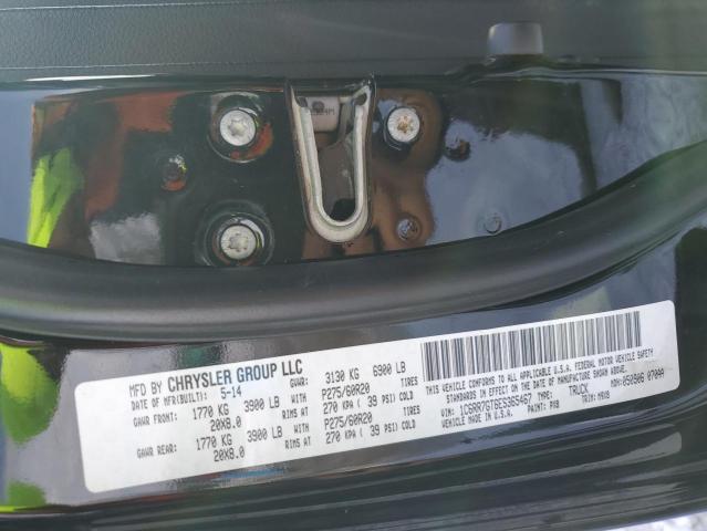 1C6RR7GT6ES365467 - 2014 RAM 1500 SLT BLACK photo 12