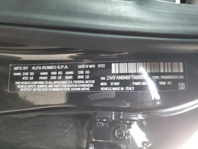 ZARFANBN8P7668858 - 2023 ALFA ROMEO GIULIA TI Қара фото 12