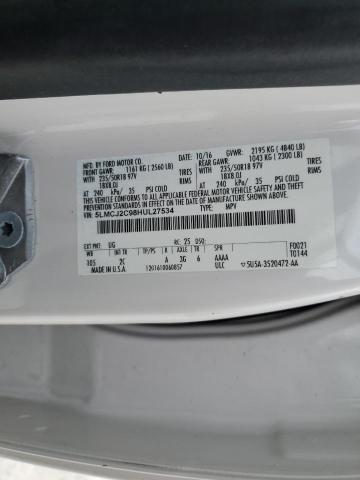 5LMCJ2C98HUL27534 - 2017 LINCOLN MKC SELECT Սպիտակ լուսանկար 13