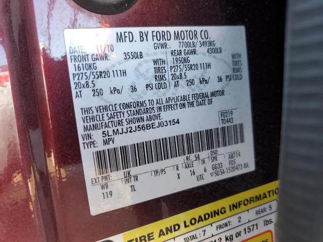 5LMJJ2J56BEJ03154 - 2011 LINCOLN NAVIGATOR MAROON photo 13