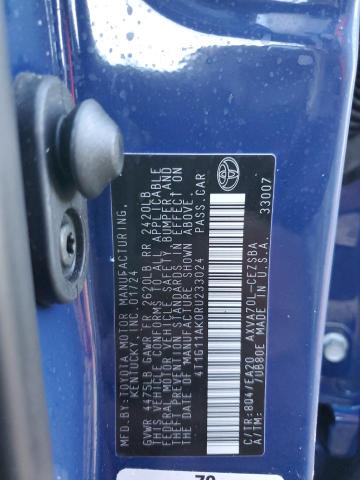4T1G11AK0RU233024 - 2024 TOYOTA CAMRY SE NIGHT SHADE BLUE photo 12