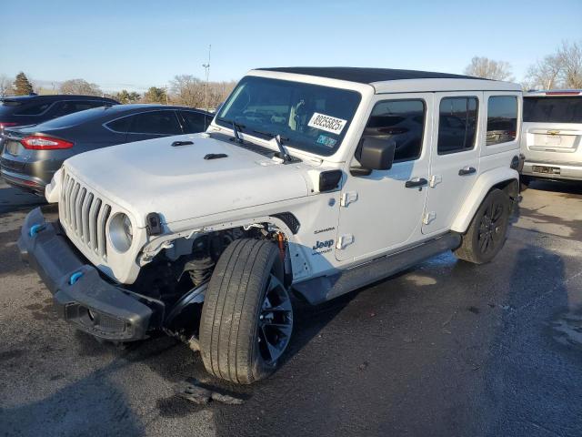 1C4JJXP68NW270943 - 2022 JEEP WRANGLER U SAHARA 4XE WHITE photo 1