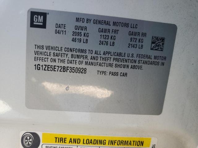 1G1ZE5E72BF350928 - 2011 CHEVROLET MALIBU LTZ 白色 照片 12