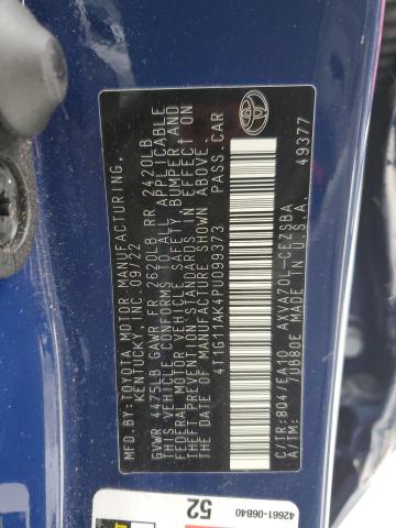 4T1G11AK4PU099373 - 2023 TOYOTA CAMRY SE NIGHT SHADE BLUE photo 13