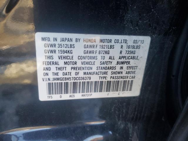 JHMGE8H57DC036379 - 2013 HONDA FIT SPORT Qara foto 12