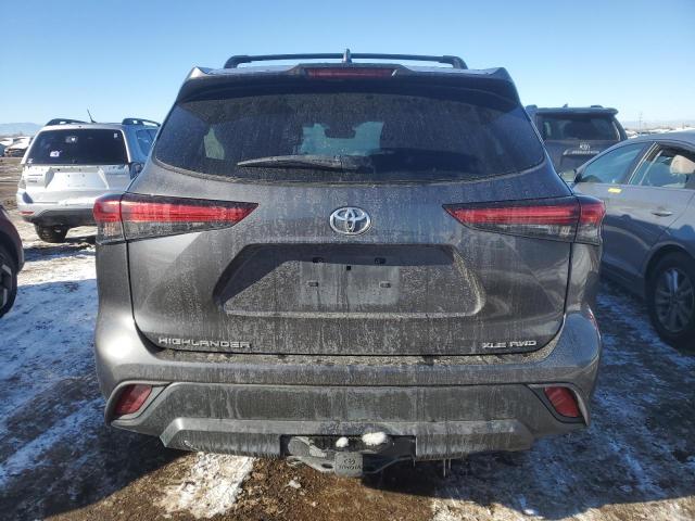 5TDHZRBH2MS078993 - 2021 TOYOTA HIGHLANDER XLE GRAY photo 6