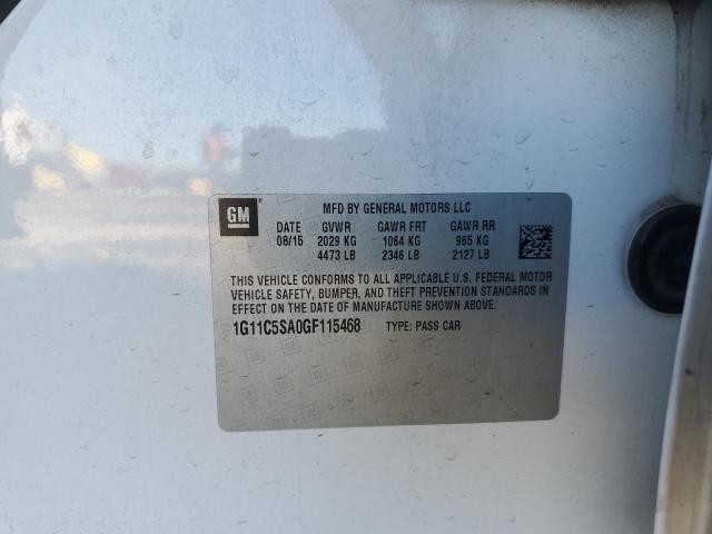 1G11C5SA0GF115468 - 2016 CHEVROLET MALIBU LIM LT 白色 照片 13