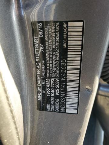 WDDSJ4EB4HN426351 - 2017 MERCEDES-BENZ CLA 250 ნაცრისფერი ფოტო 12