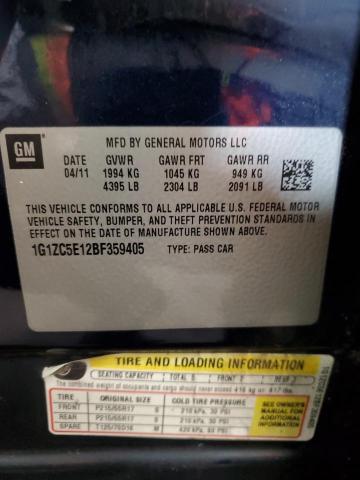 1G1ZC5E12BF359405 - 2011 CHEVROLET MALIBU 1LT BLUE photo 13