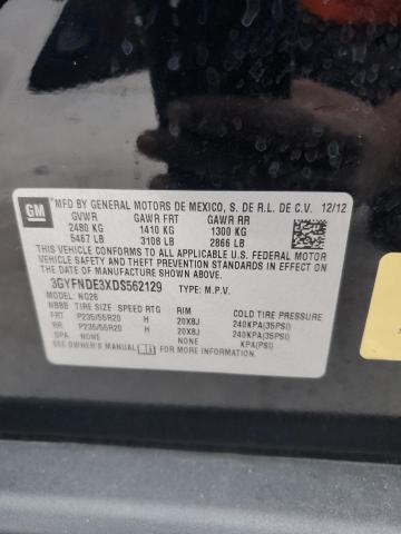 3GYFNDE3XDS562129 - 2013 CADILLAC SRX PERFORMANCE COLLECTION Noir photo 12