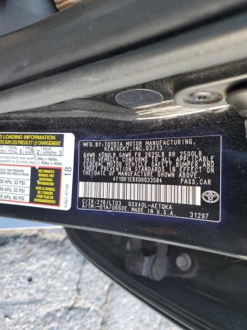 4T1BK1EBXDU033584 - 2013 TOYOTA AVALON BASE Schwarz Foto 12