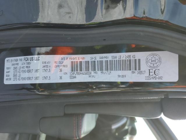 1C4PJMBS4HW566530 - 2017 JEEP CHEROKEE TRAILHAWK BLACK photo 13