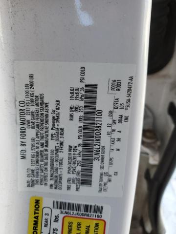 3LN6L2JK0DR821100 - 2013 LINCOLN MKZ WHITE photo 13