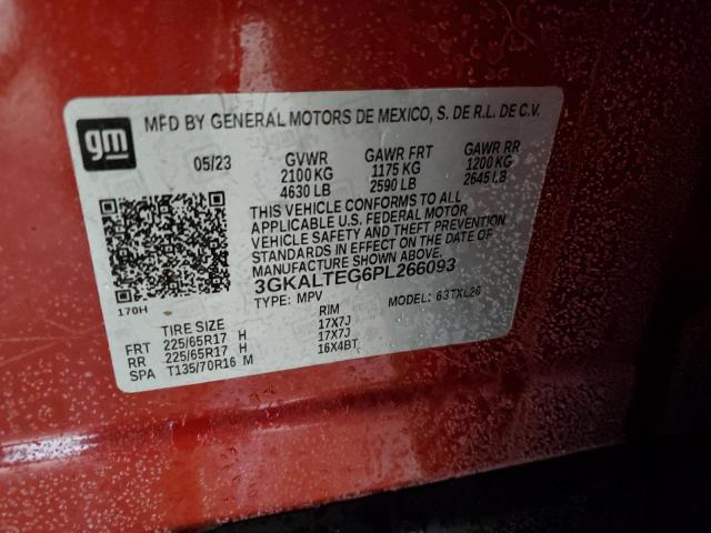 3GKALTEG6PL266093 - 2023 GMC TERRAIN SLE Қызыл фото 13