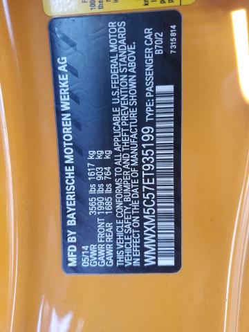 WMWXM5C57ET935199 - 2014 MINI COOPER ORANGE photo 12
