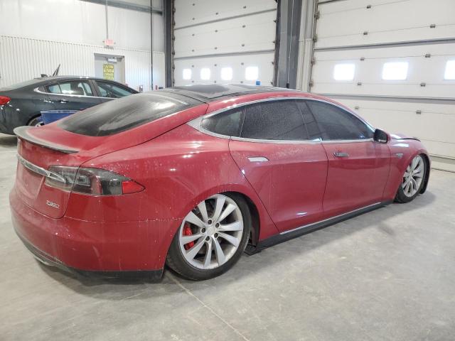 5YJSA1E40FF114498 - 2015 TESLA MODEL S წითელი ფოტო 3