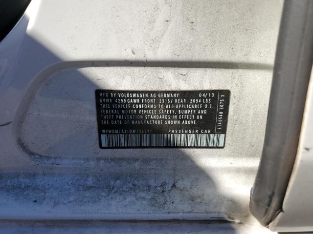 WVWDM7AJ1DW137571 - 2013 VOLKSWAGEN GOLF Ağ foto 12