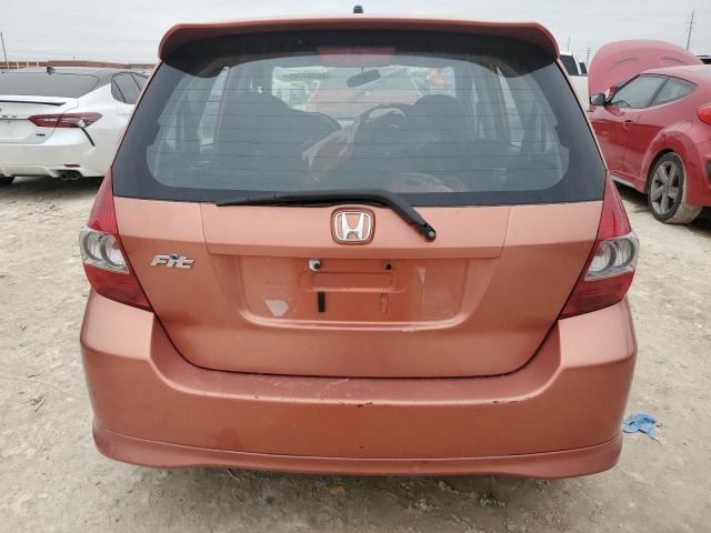 JHMGD38657S055456 - 2007 HONDA FIT S ნარინჯისფერი ფოტო 6