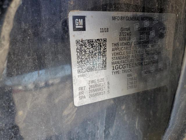 1GCGTEEN9K1180986 - 2019 CHEVROLET COLORADO ZR2 BLACK photo 13